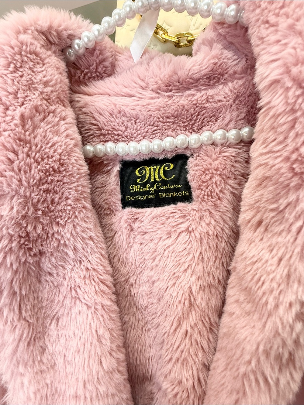 Minky Couture Women’s Robe Faux Fur Pink Mauve